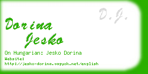 dorina jesko business card